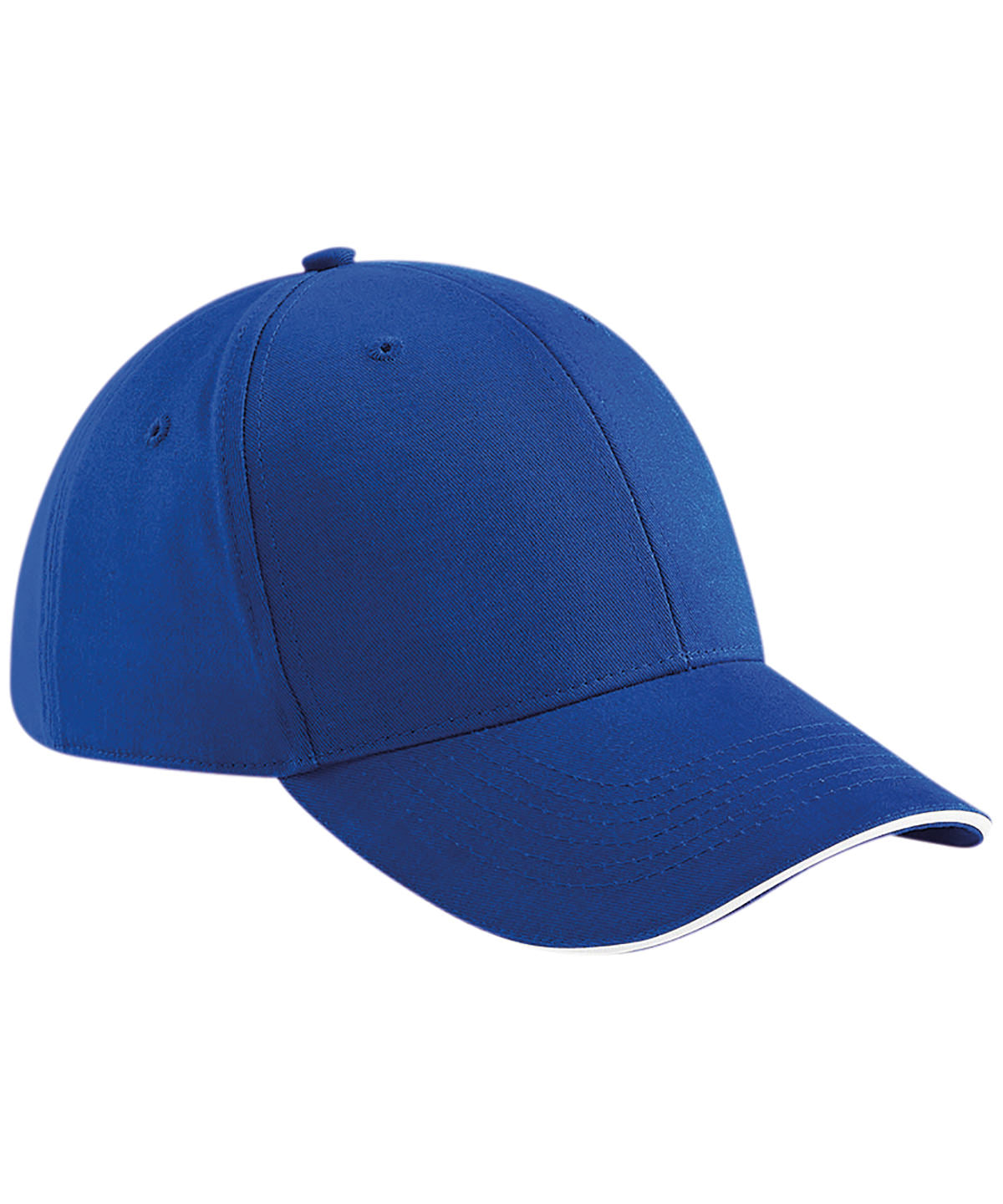Athleisure 6 Panel Cap - B20 - Bright Royal White O S - Customisable Caps