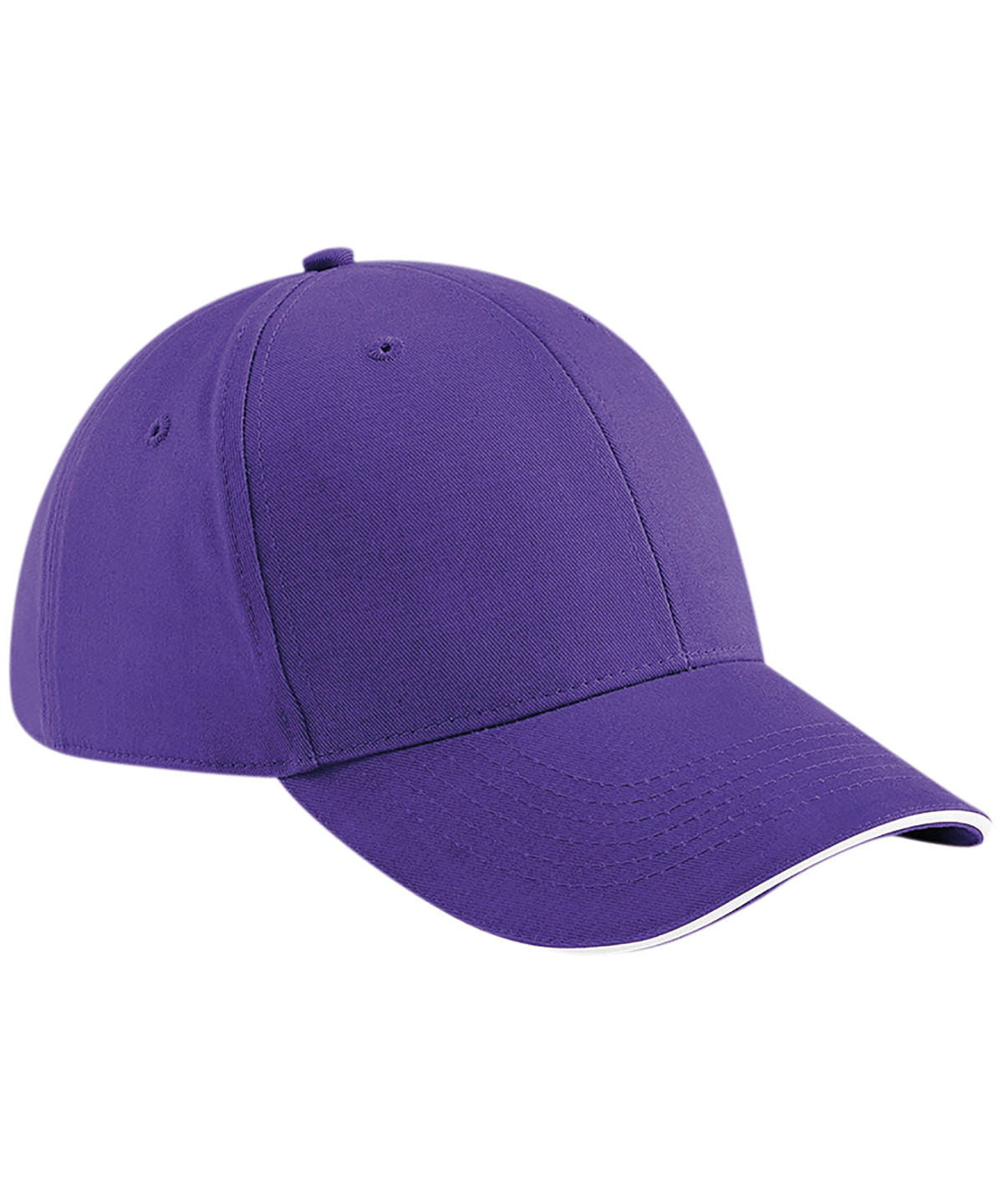 Athleisure 6 Panel Cap - B20 - Purple White O S - Customisable Caps