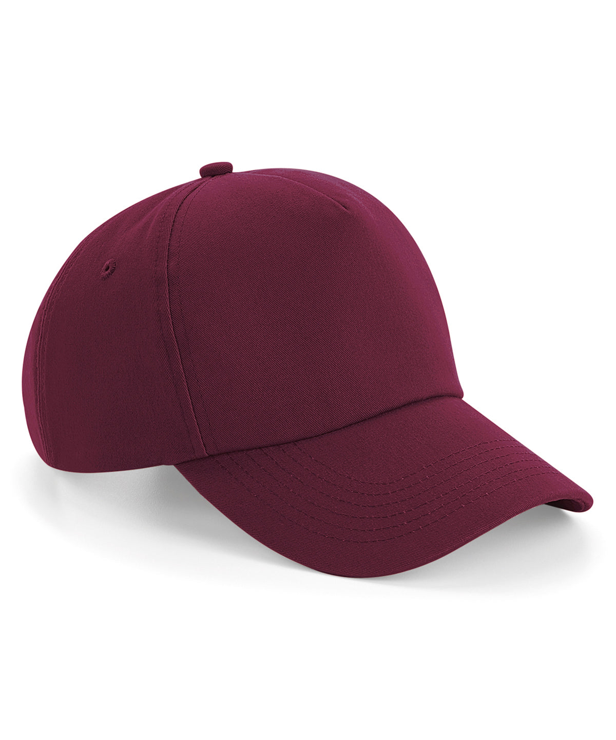 Authentic 5 Panel Cap - B25 - Burgundy O S - Customisable Caps