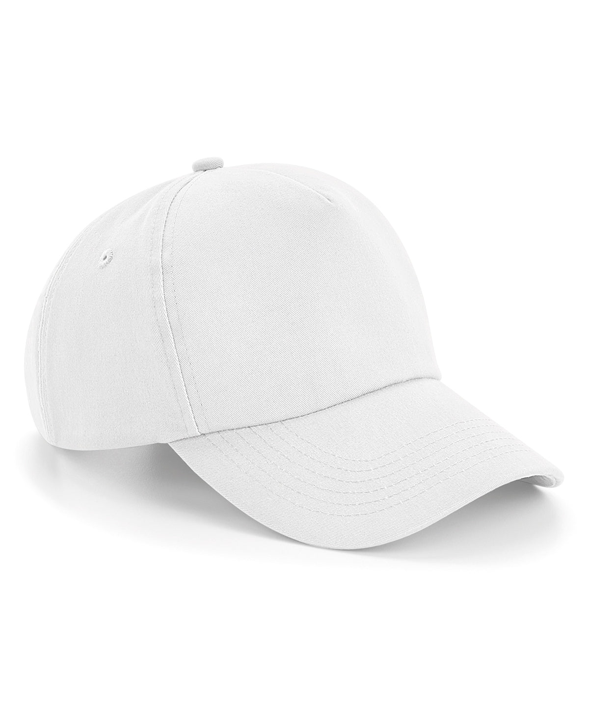 Authentic 5 Panel Cap - B25 - White O S - Customisable Caps