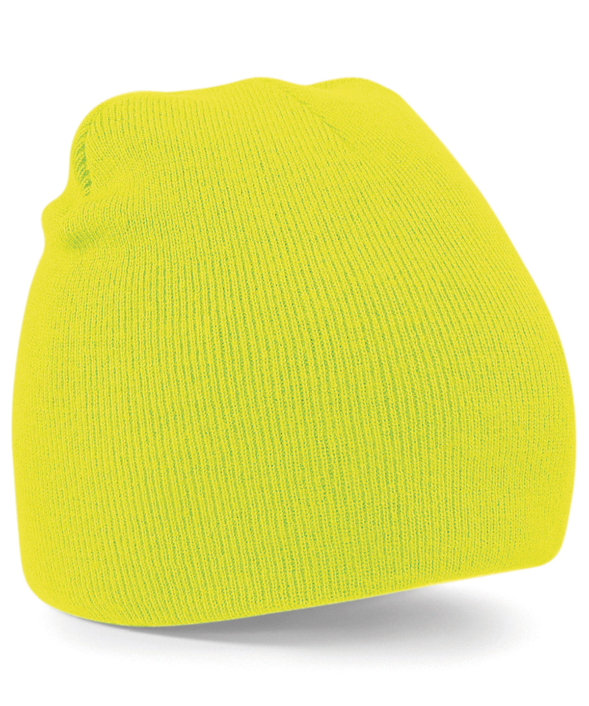 Original PullOn Beanie - B44 - Fluro Yellow O S - Customisable Beanies