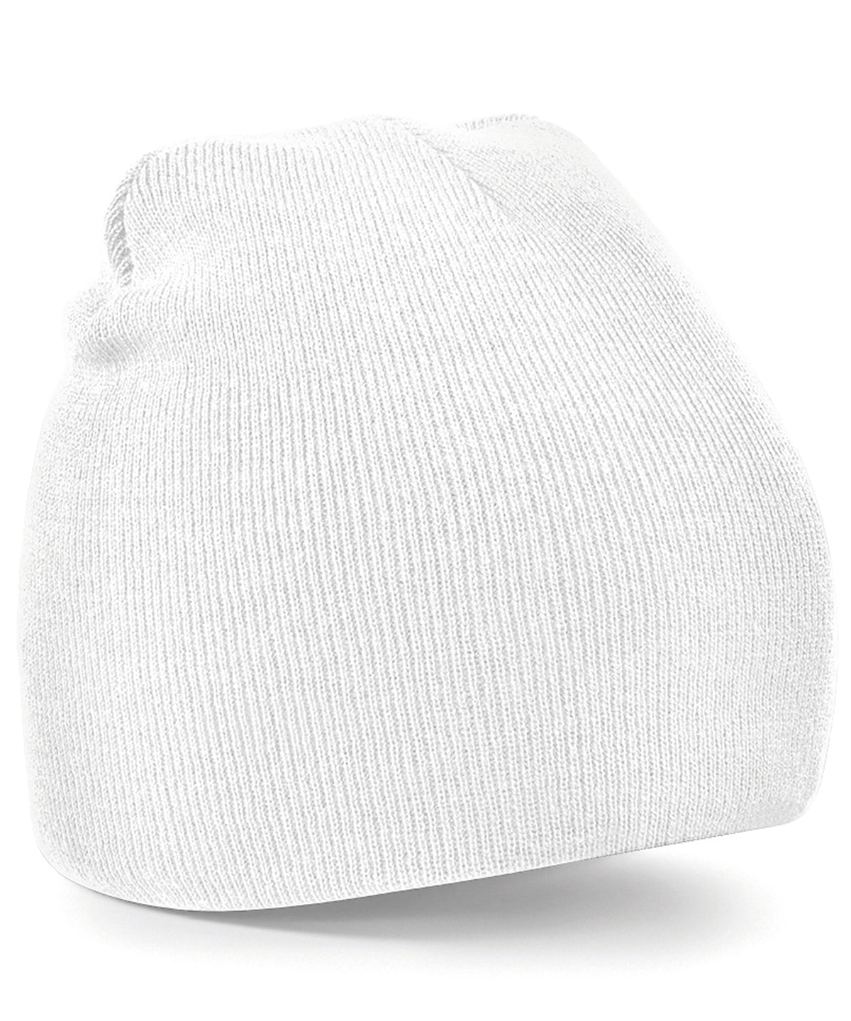 Original PullOn Beanie - B44 - White O S - Customisable Beanies