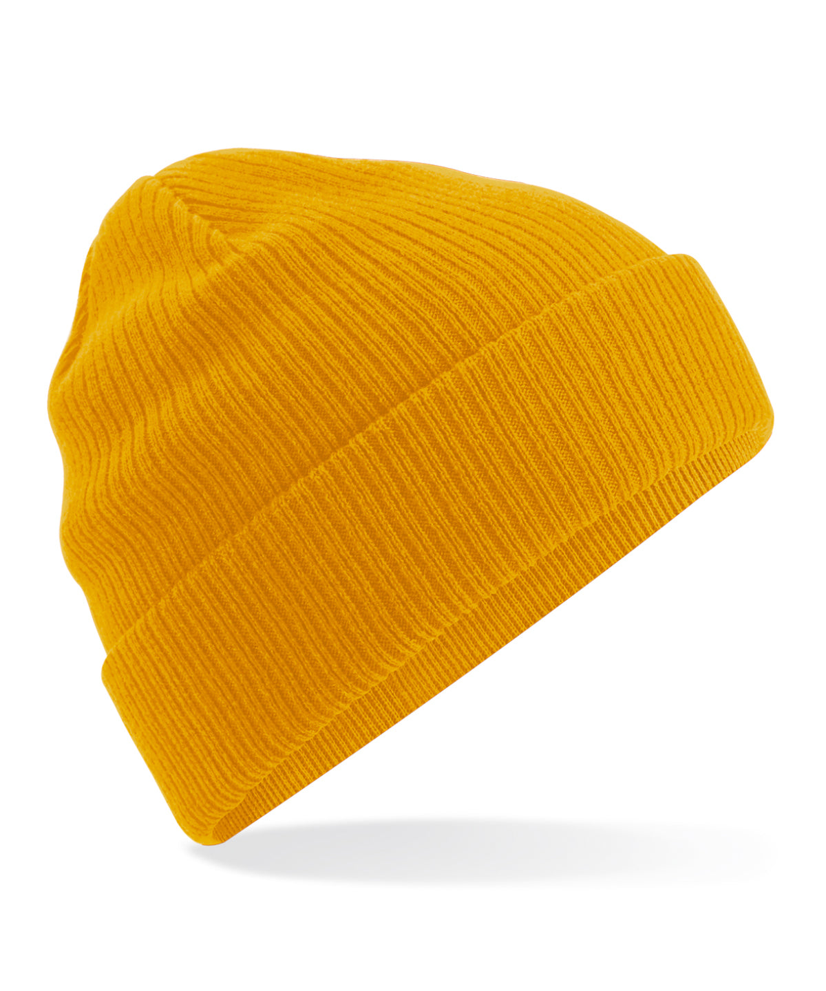 Organic Cotton Beanie - B50N - Mustard O S - Customisable Beanies