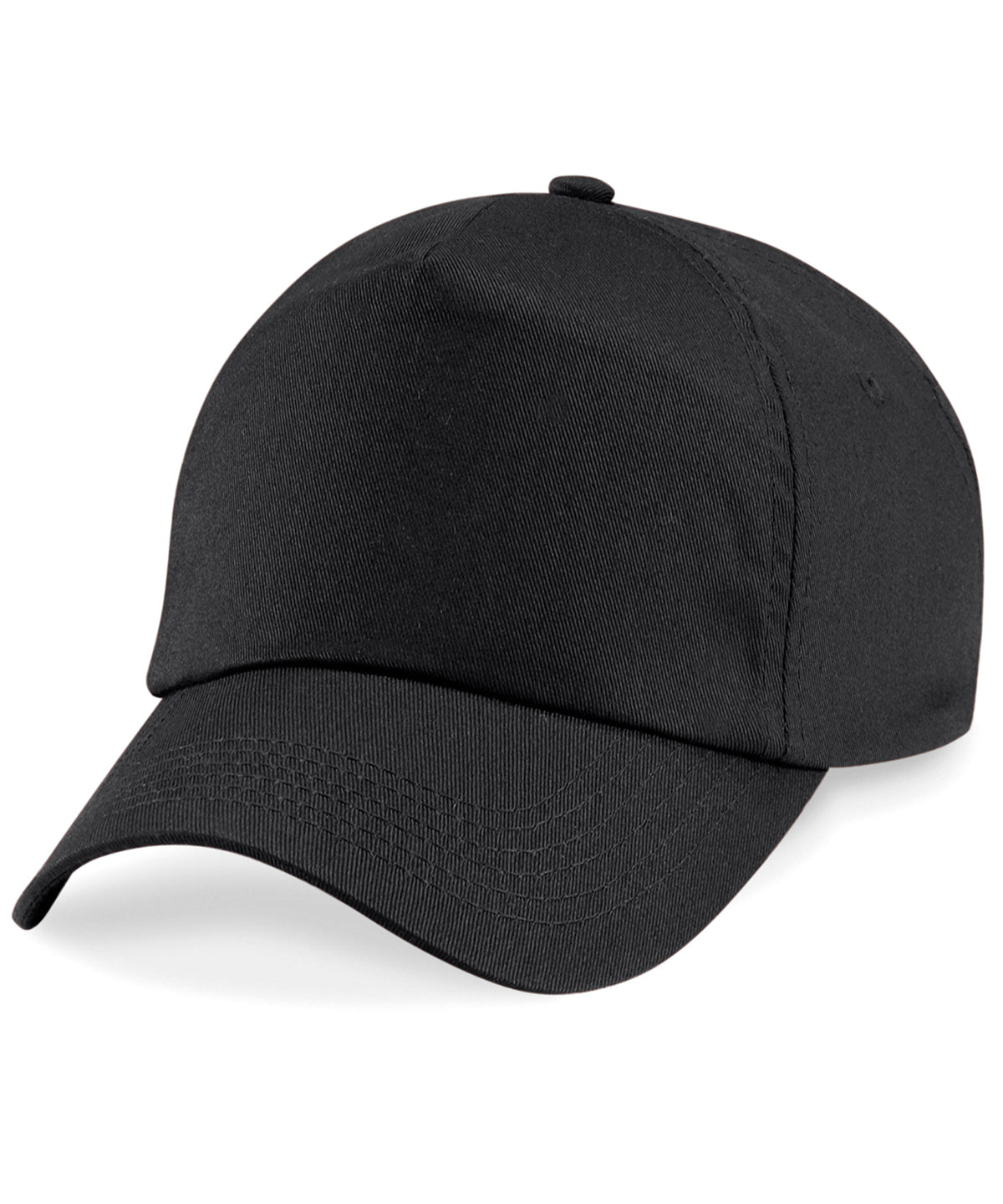 Junior Original 5 Panel Cap - B10B - Black O S - Customisable Caps