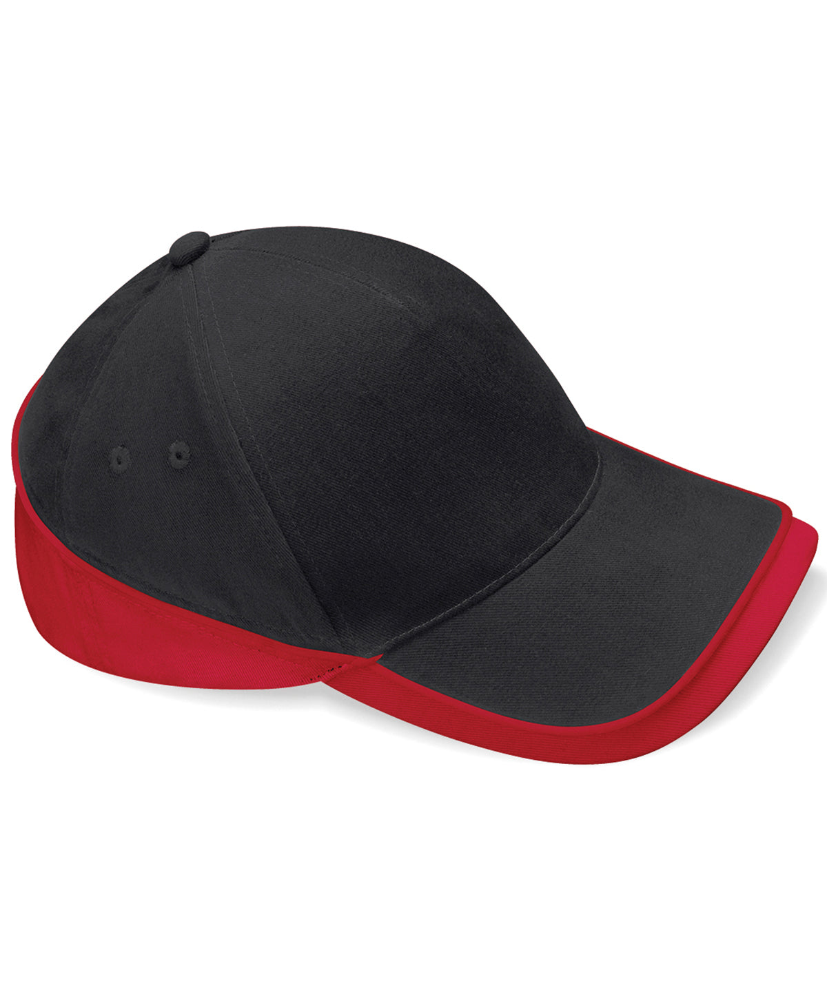 Teamwear Competition Cap - B171 - Black Classic Red O S - Customisable Caps