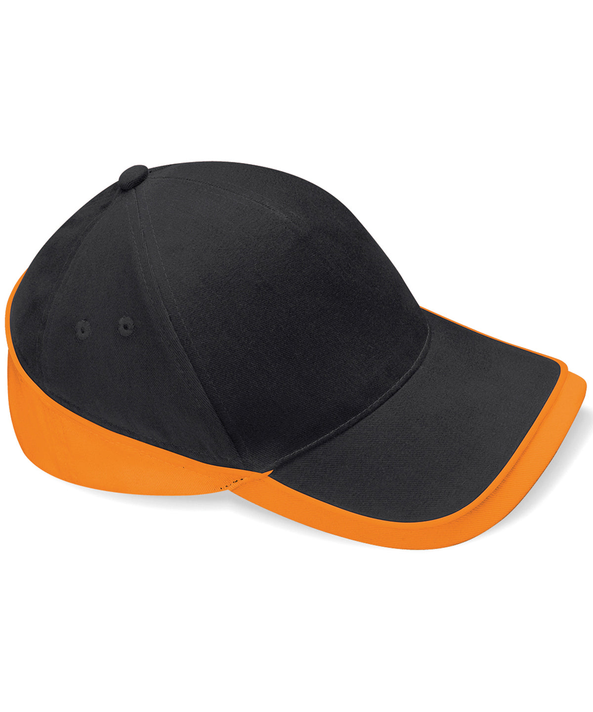 Teamwear Competition Cap - B171 - Black Orange O S - Customisable Caps