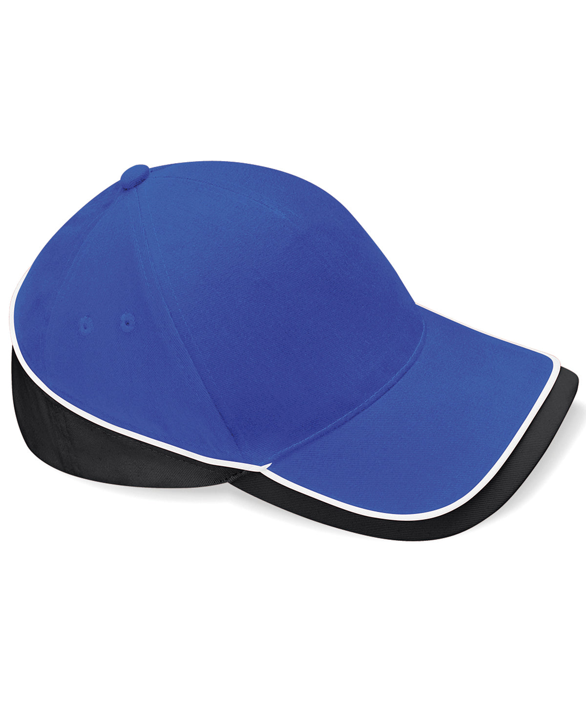 Teamwear Competition Cap - B171 - Bright Royal Black White O S - Customisable Caps