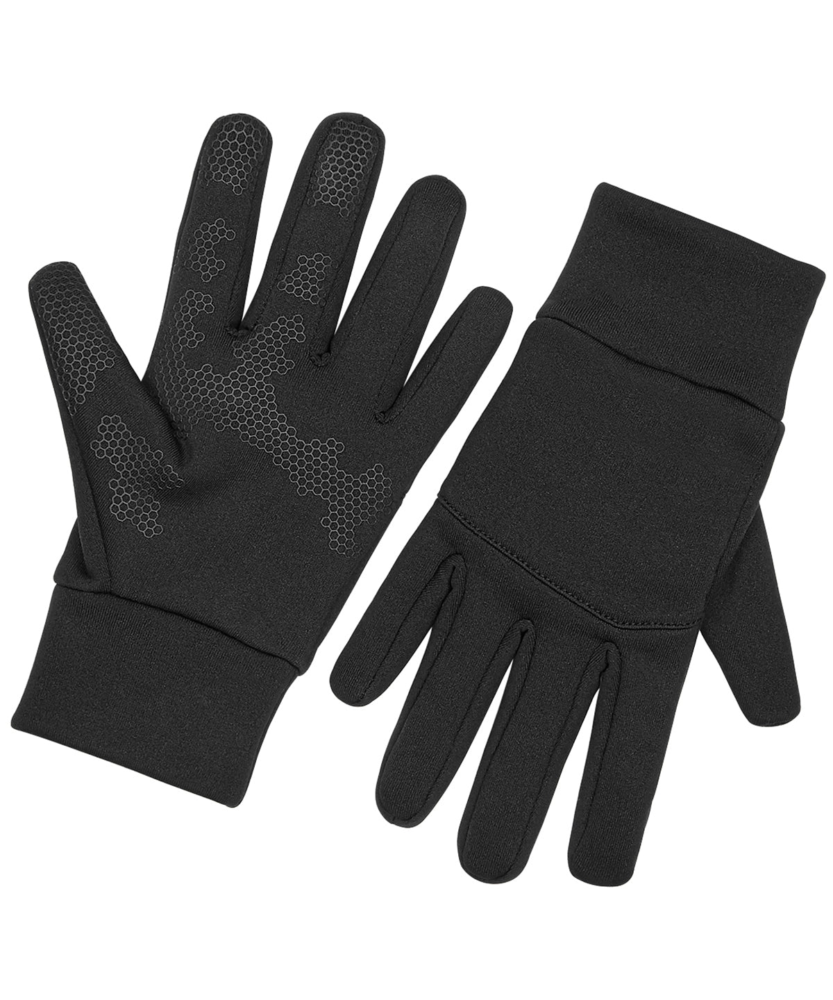 Softshell Sports Tech Gloves - B310 - Black - Customisable Gloves