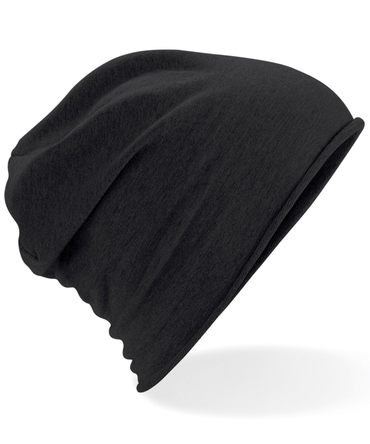 Jersey Beanie - B361 - Black O S - Customisable Beanies