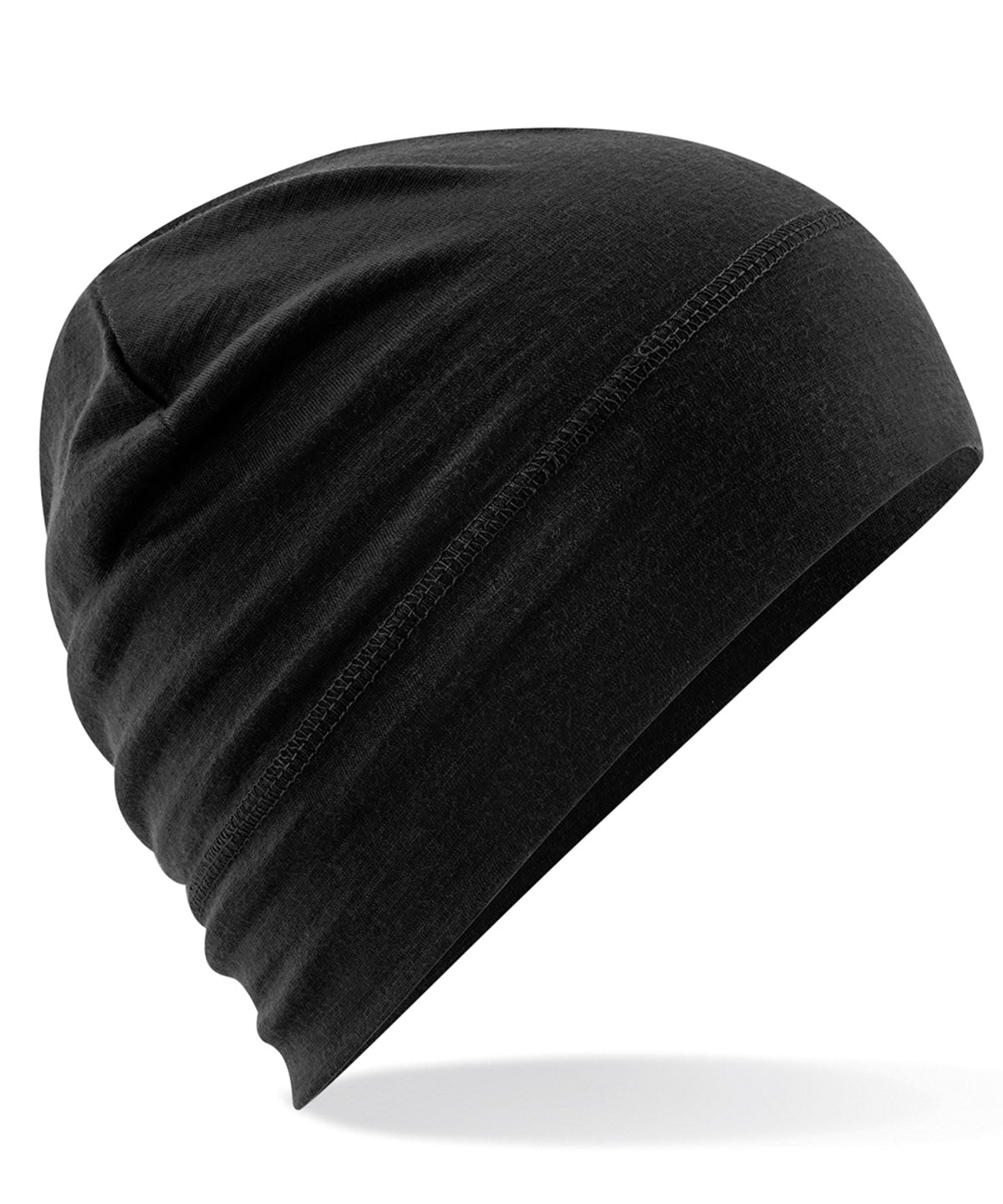 Merino Beanie - B370 - Black O S - Customisable Beanies