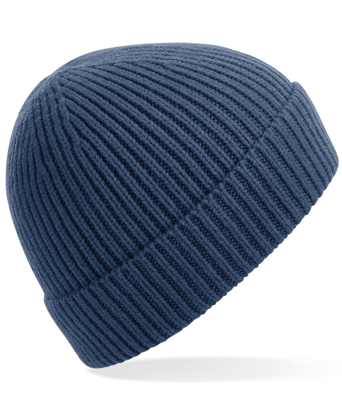 Engineered Knit Ribbed Beanie - B380 - Steel Blue O S - Customisable Beanies