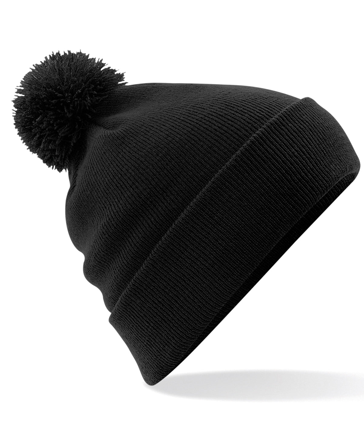 Original Pom Pom Beanie - B426 - Black O S - Customisable Beanies