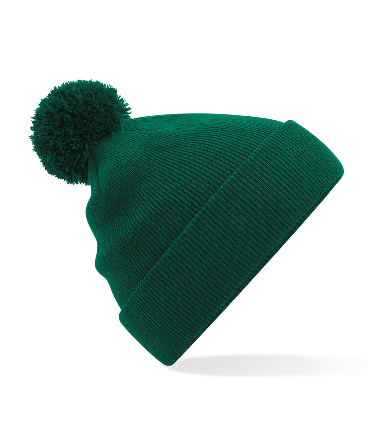 Original Pom Pom Beanie - B426 - Bottle Green O S - Customisable Beanies
