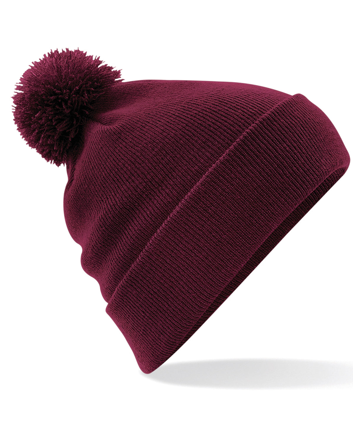 Original Pom Pom Beanie - B426 - Burgundy O S - Customisable Beanies