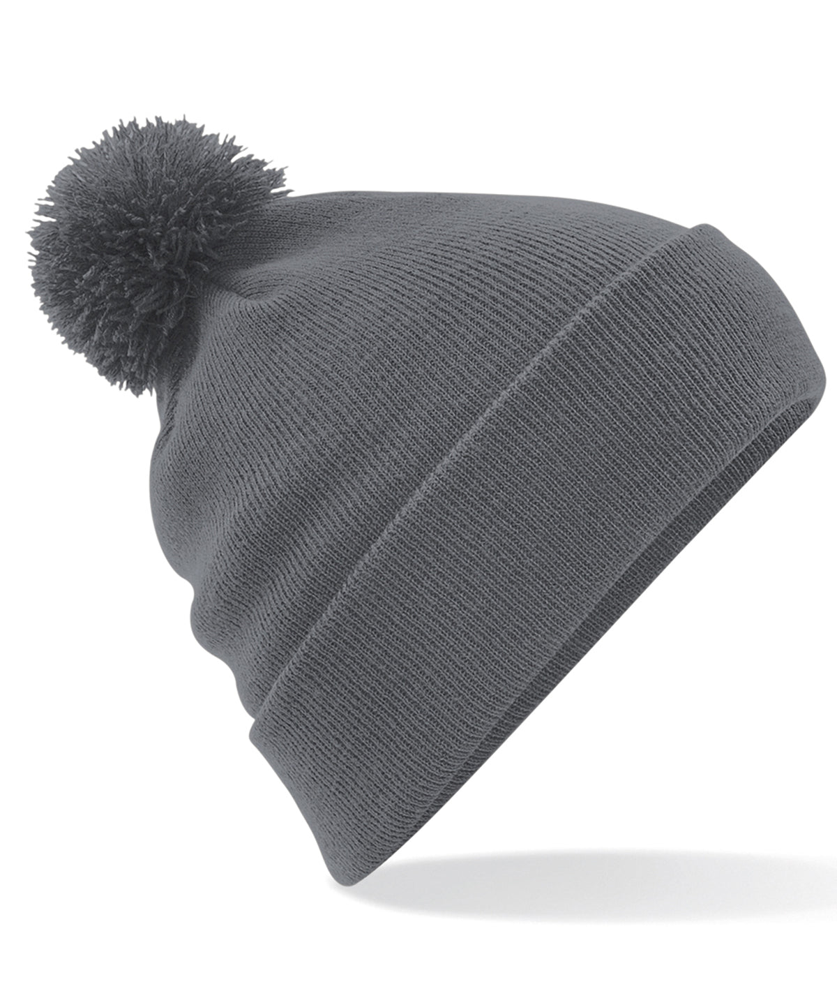 Original Pom Pom Beanie - B426 - Graphite Grey O S - Customisable Beanies