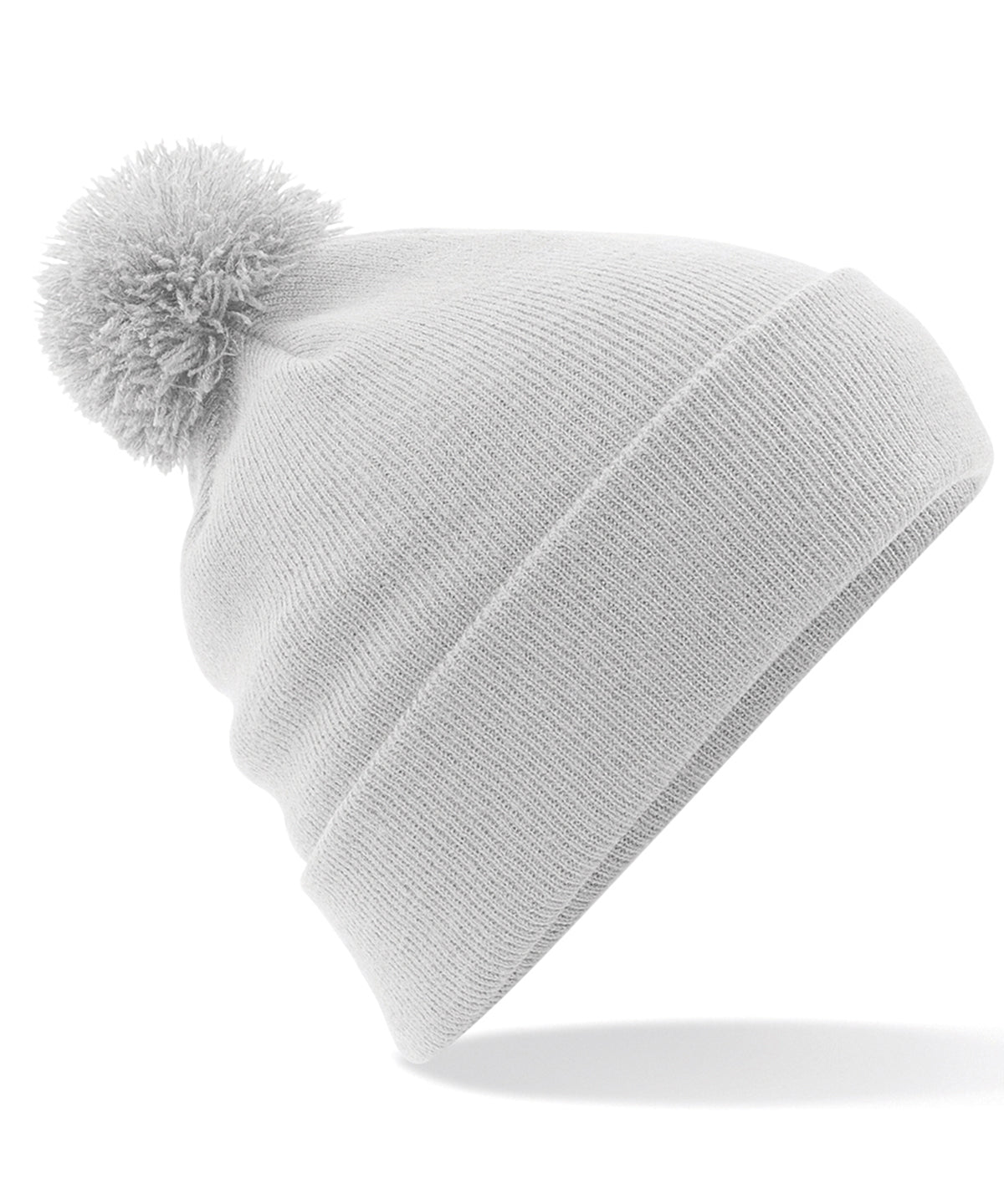 Original Pom Pom Beanie - B426 - Light Grey O S - Customisable Beanies