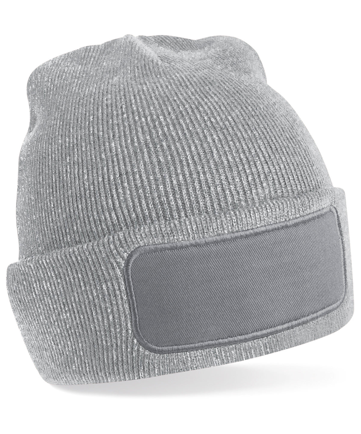 Original Patch Beanie - B445 - Heather Grey O S - Customisable Beanies
