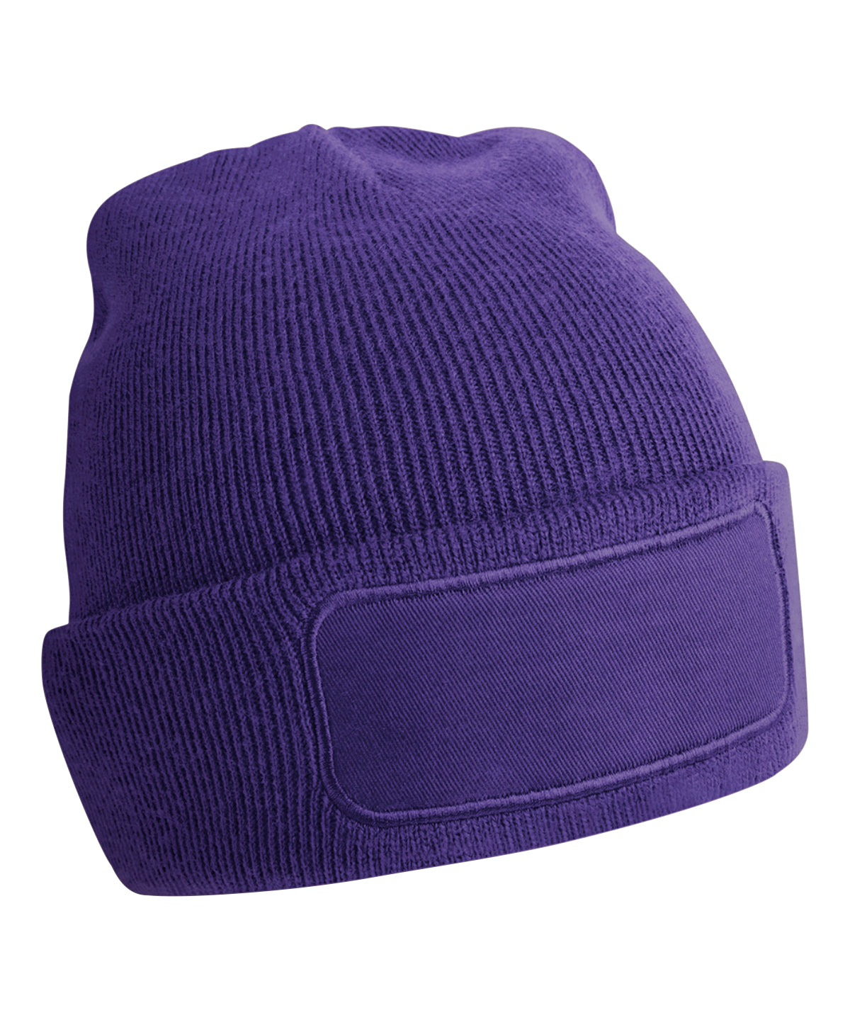 Original Patch Beanie - B445 - Purple O S - Customisable Beanies