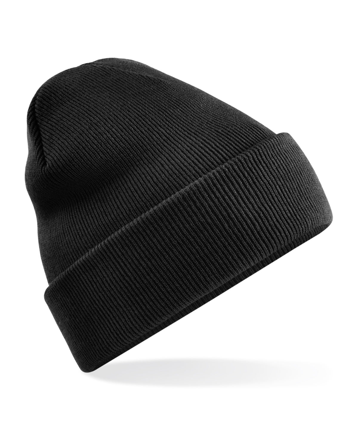 Recycled Original Cuff Beanie - B45R - Black O S - Customisable Beanies