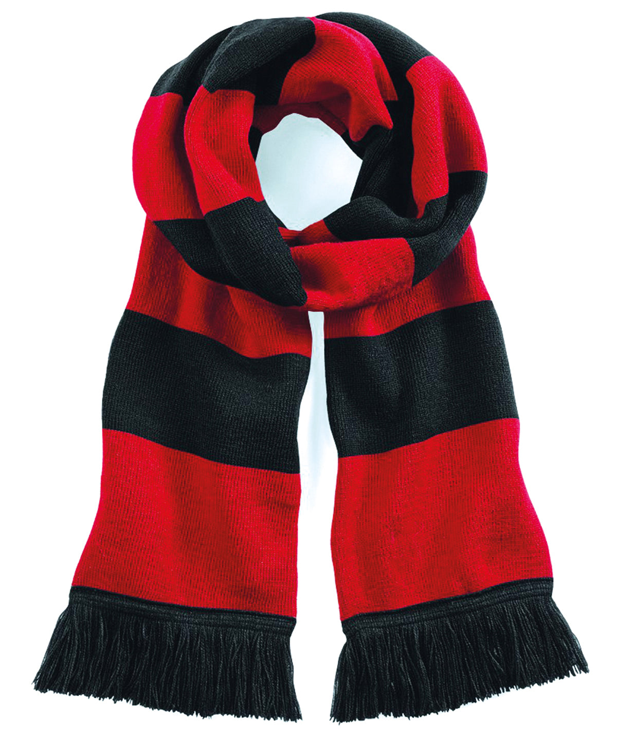 Stadium Scarf - B479 - Black Classic Red O S - Customisable Scarf