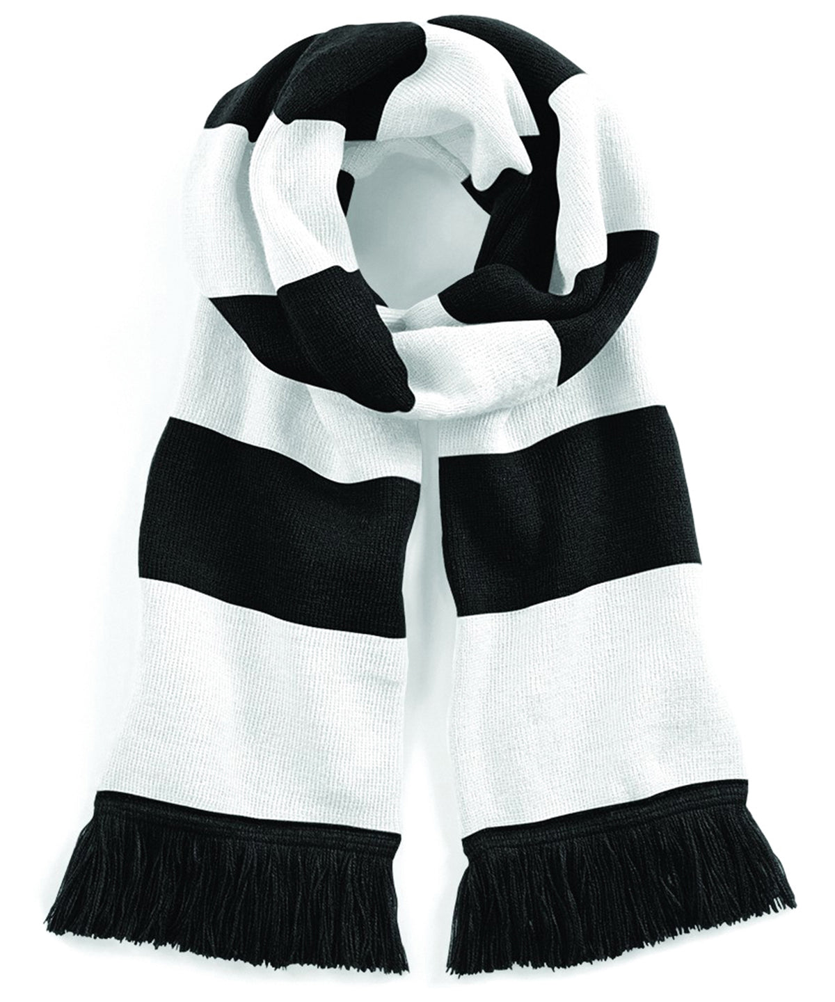 Stadium Scarf - B479 - Black White O S - Customisable Scarf