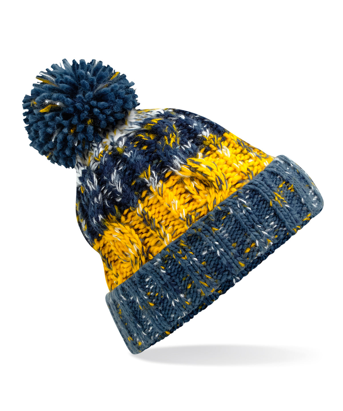 Corkscrew Pom Pom Beanie - B486 - Morning Frost O S - Customisable Beanies