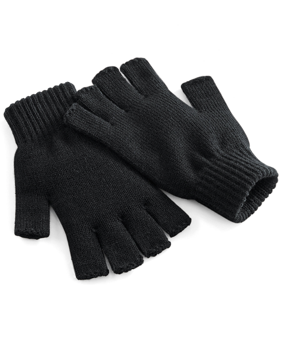 Fingerless Gloves - B491 - Black - Customisable Gloves