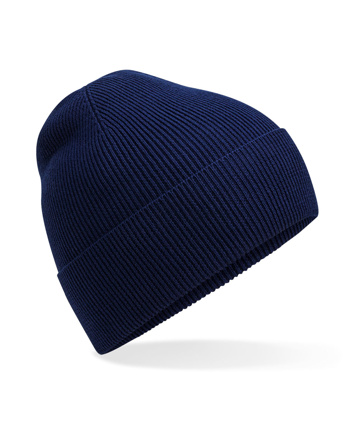 Organic Cotton Fine Knit Bean - B51N - Oxford Navy O S - Customisable Beanies