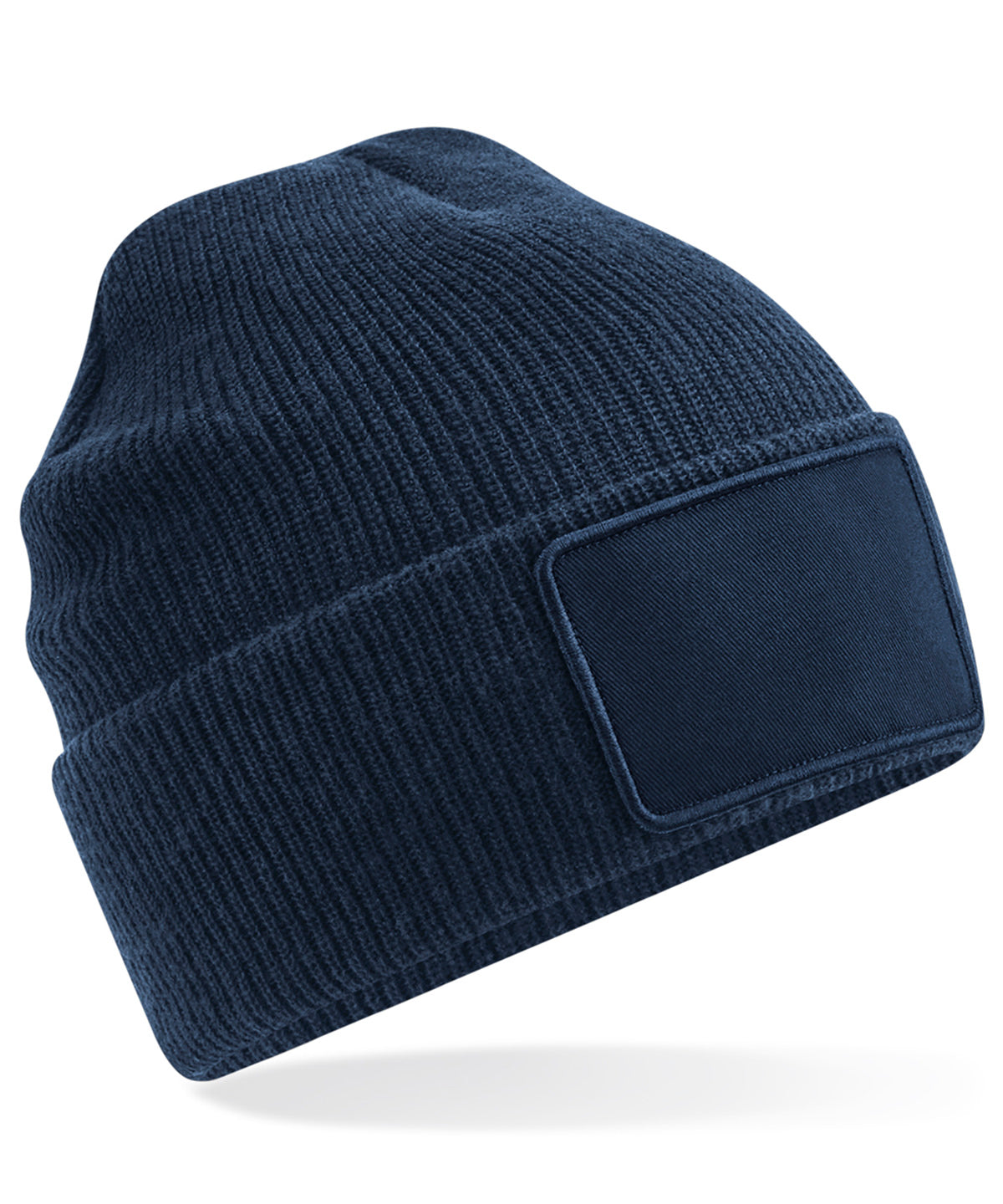 Removable Patch Beanie - B540 - French Navy O S - Customisable Beanies