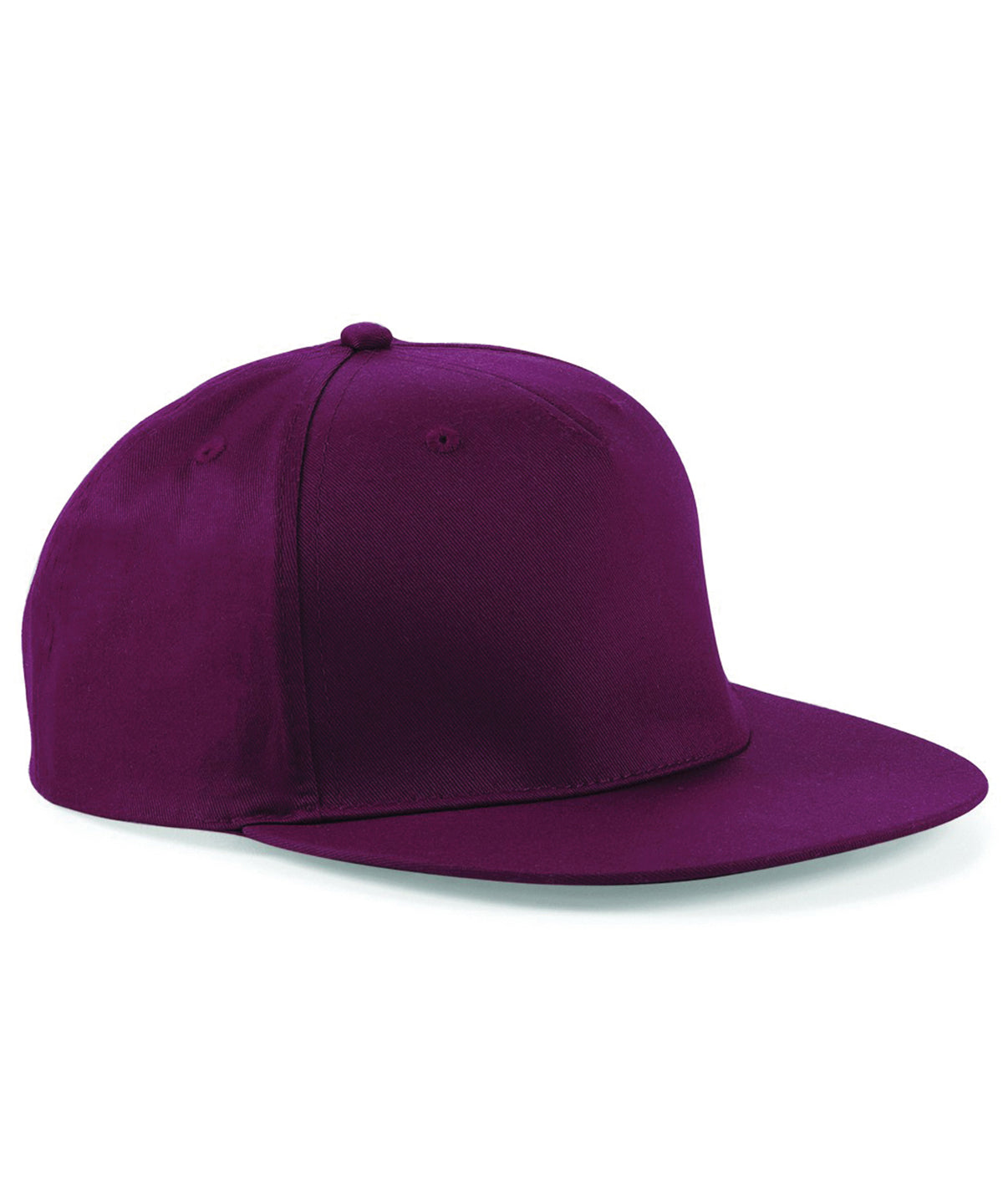 5 panel Snapback Rapper Cap - B610 - Burgundy O S - Customisable Caps