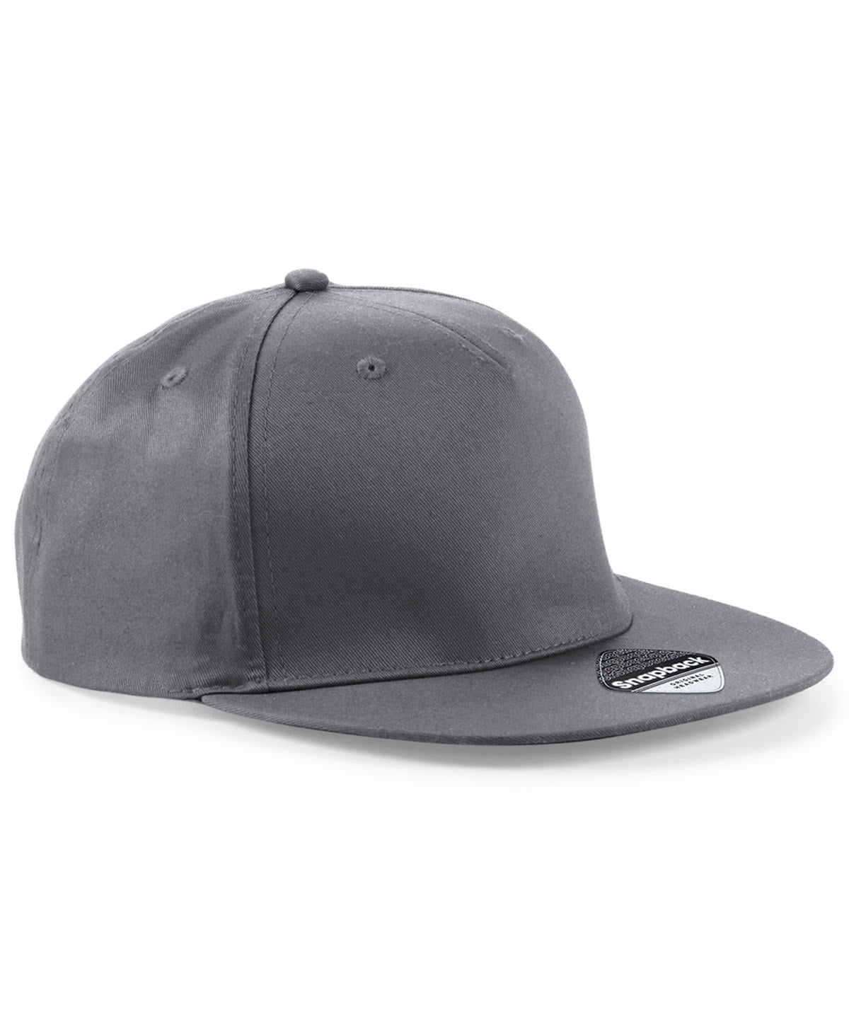 5 panel Snapback Rapper Cap - B610 - Graphite O S - Customisable Caps