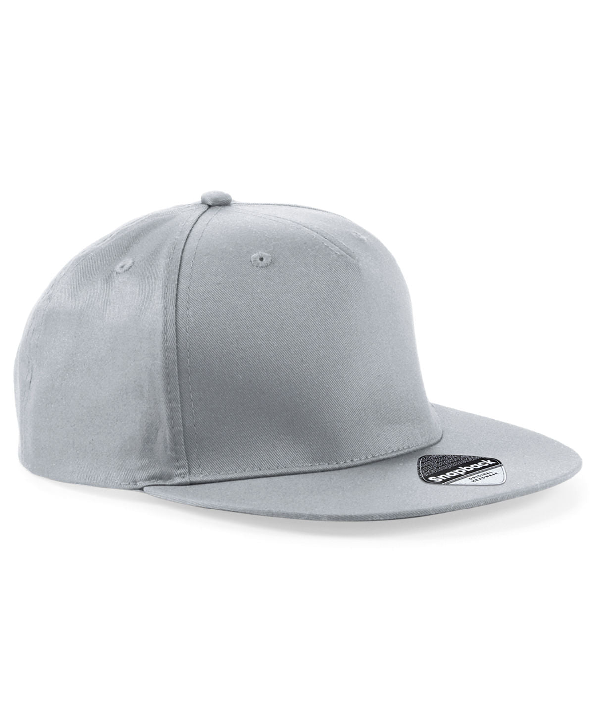5 panel Snapback Rapper Cap - B610 - Light Grey O S - Customisable Caps