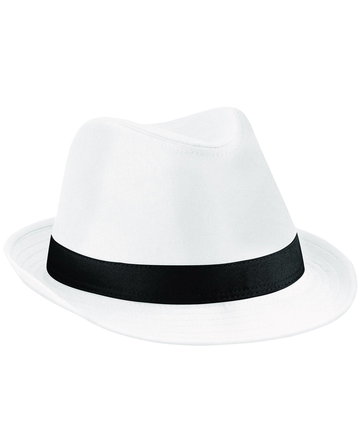 Fedora - B630 - White Black - Customisable Beanies