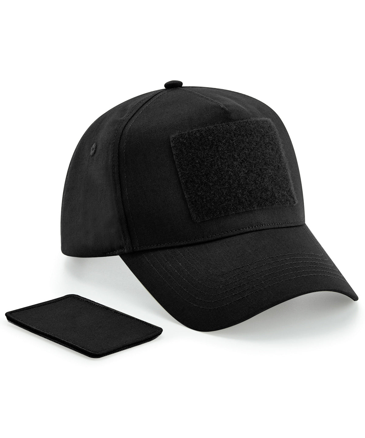 Removable Patch Cap - B638 - Black O S - Customisable Caps
