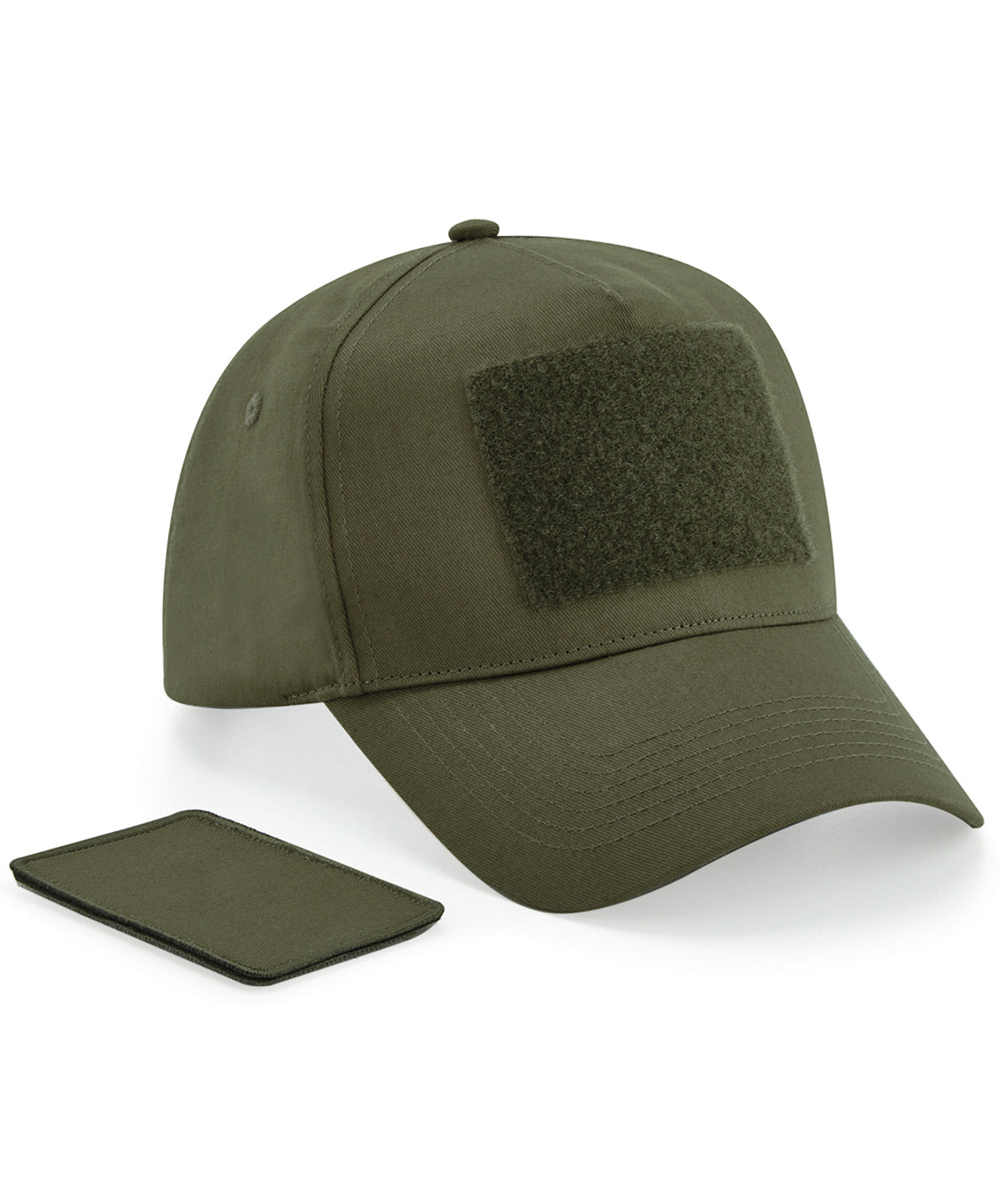 Removable Patch Cap - B638 - Military Green O S - Customisable Caps