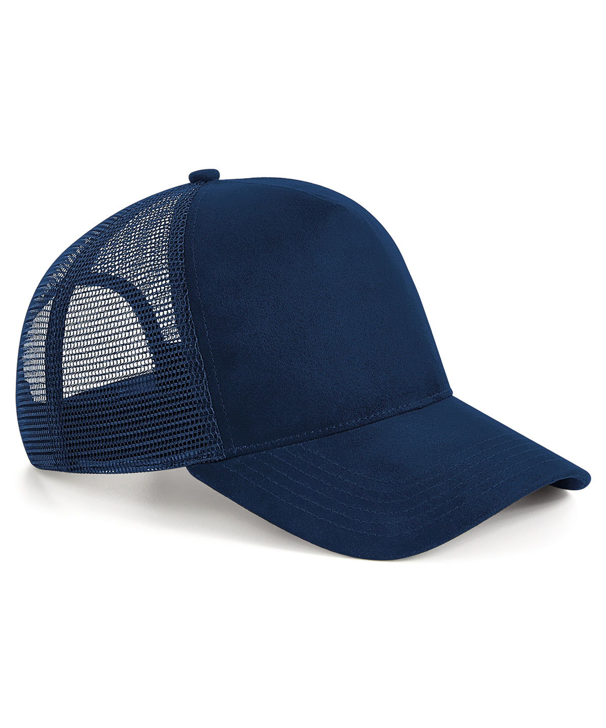 Suede Snapback Trucker - B643 - French Navy O S - Customisable Caps