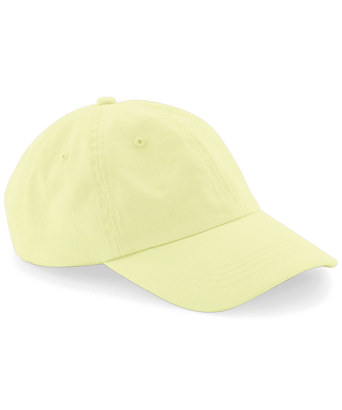 Low Profile 6 Panel Dad Cap - B653 - Pastel Lemon O S - Customisable Caps