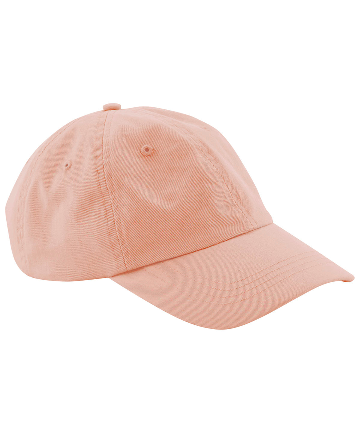 Low Profile 6 Panel Dad Cap - B653 - Peach O S - Customisable Caps