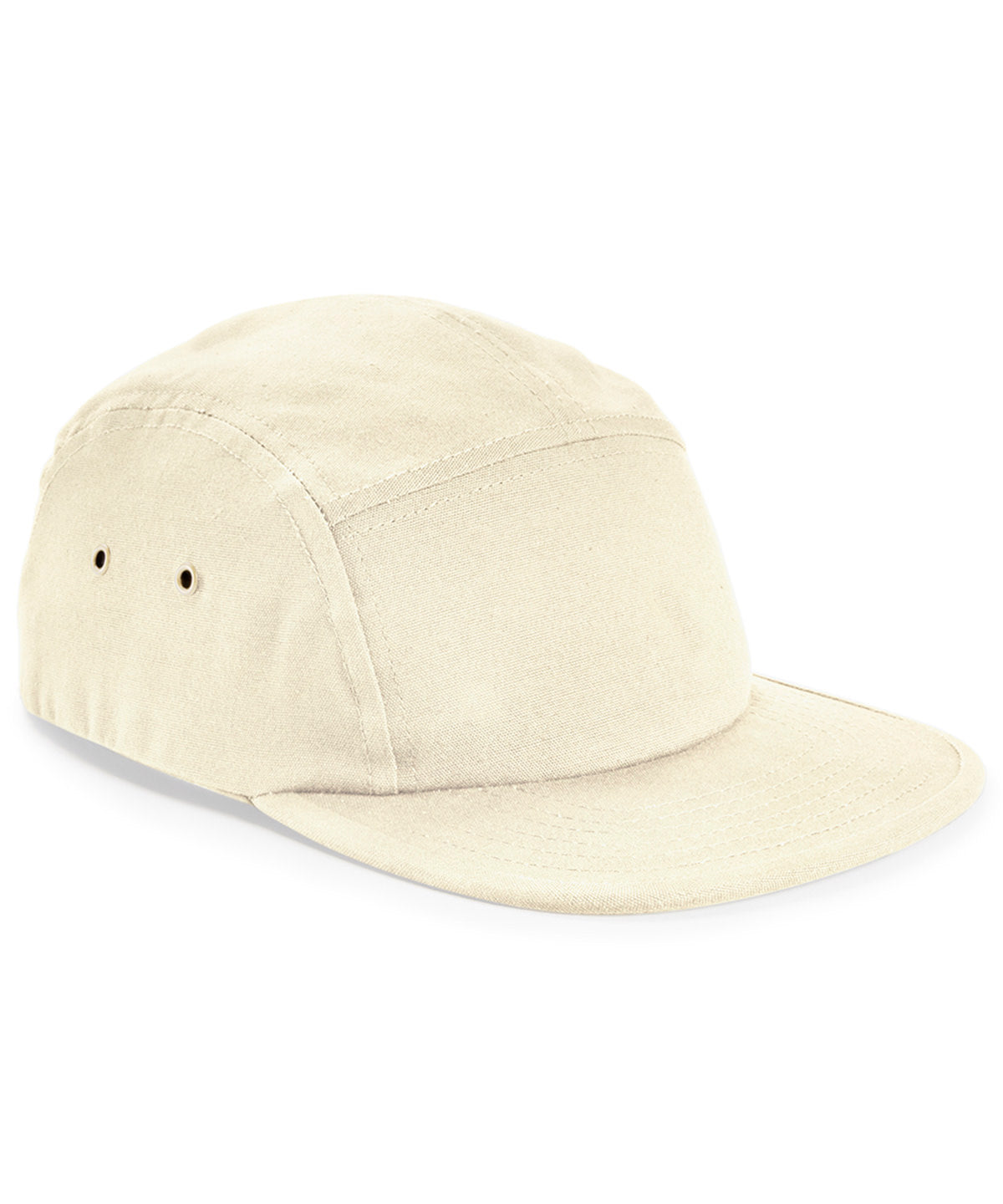 Canvas 5 Panel Cap - B654 - Natural O S - Customisable Caps