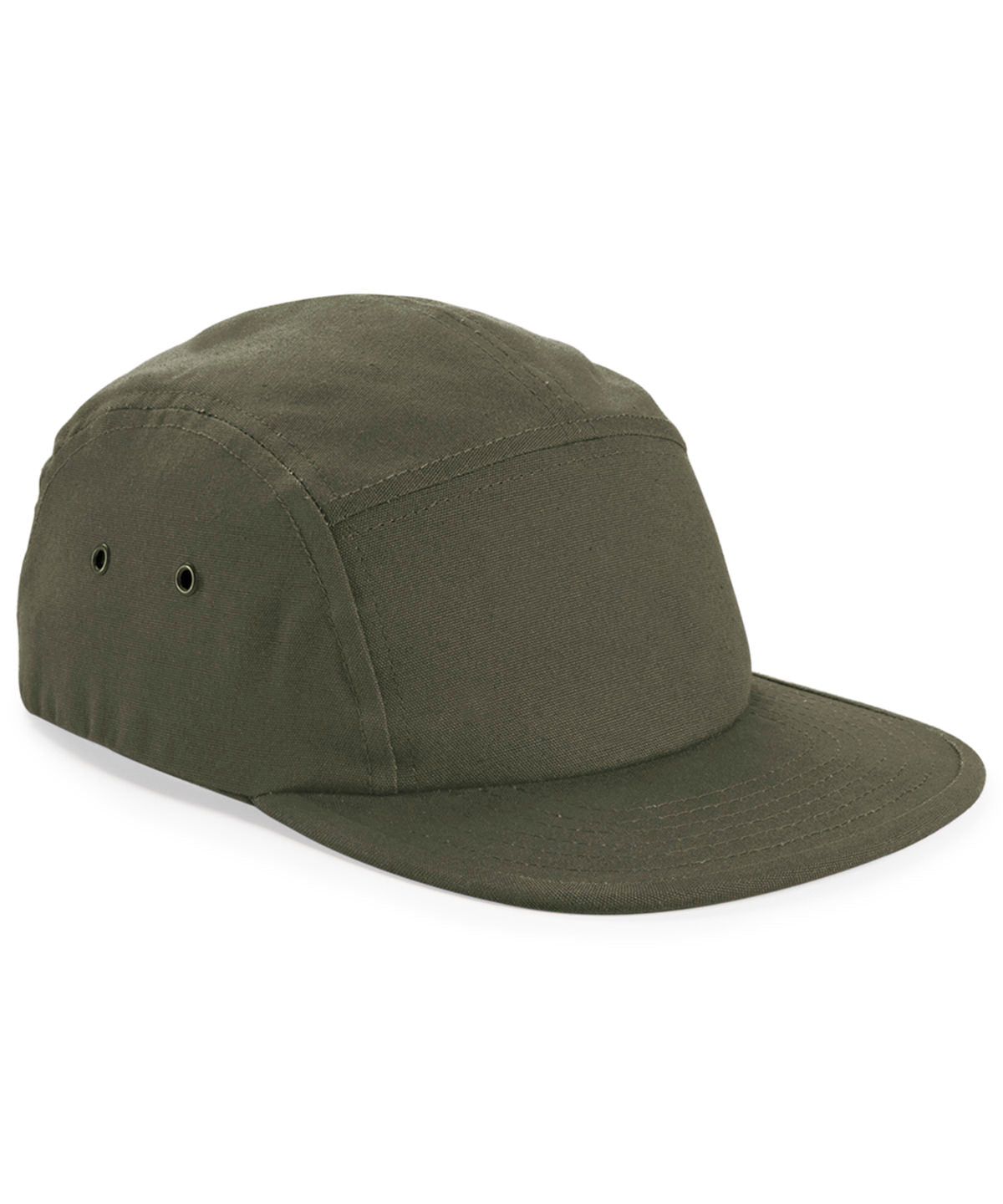Canvas 5 Panel Cap - B654 - Olive O S - Customisable Caps