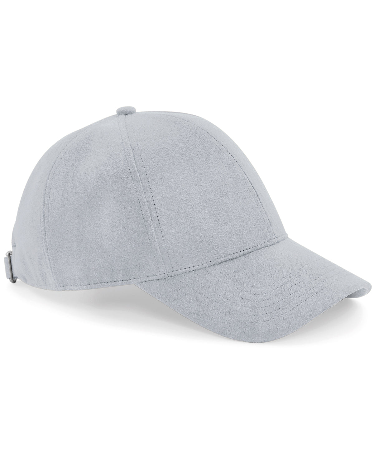 Faux Suede 6 Panel Cap - B656 - Light Grey O S - Customisable Caps