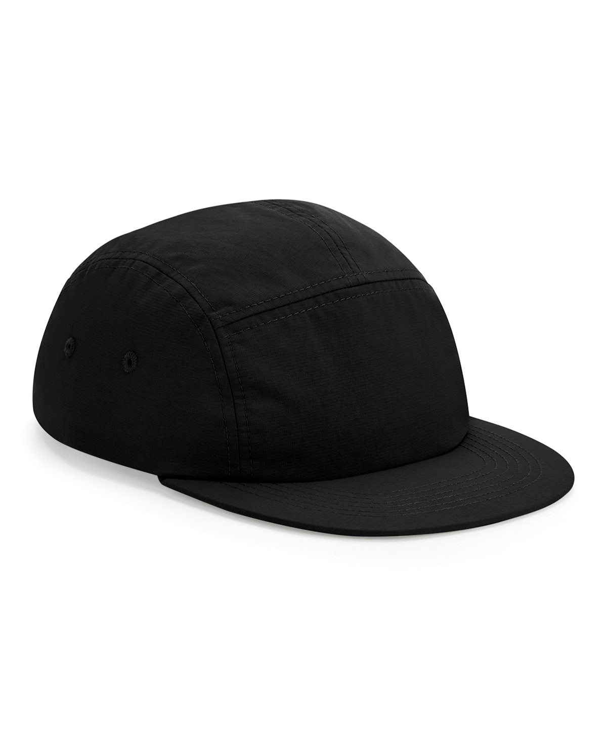 Outdoor 5 Panel Camper Cap - B659 - Black O S - Customisable Caps