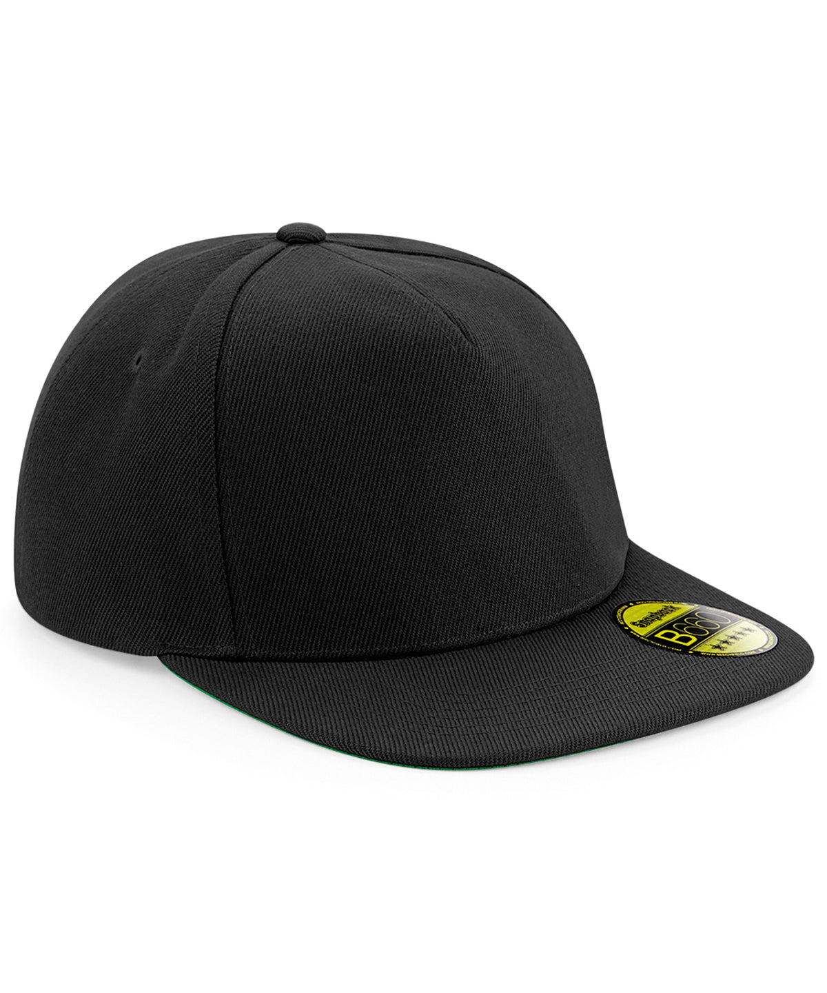 Original Flat Peak Snapback - B660 - Black Black O S - Customisable Caps