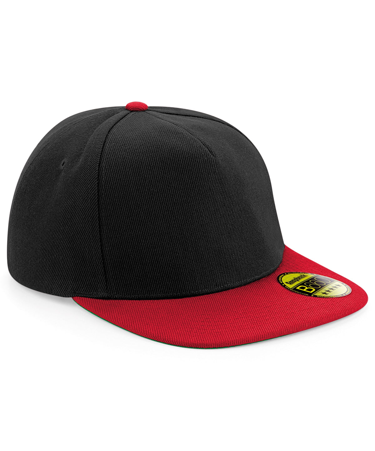 Original Flat Peak Snapback - B660 - Black Classic Red O S - Customisable Caps