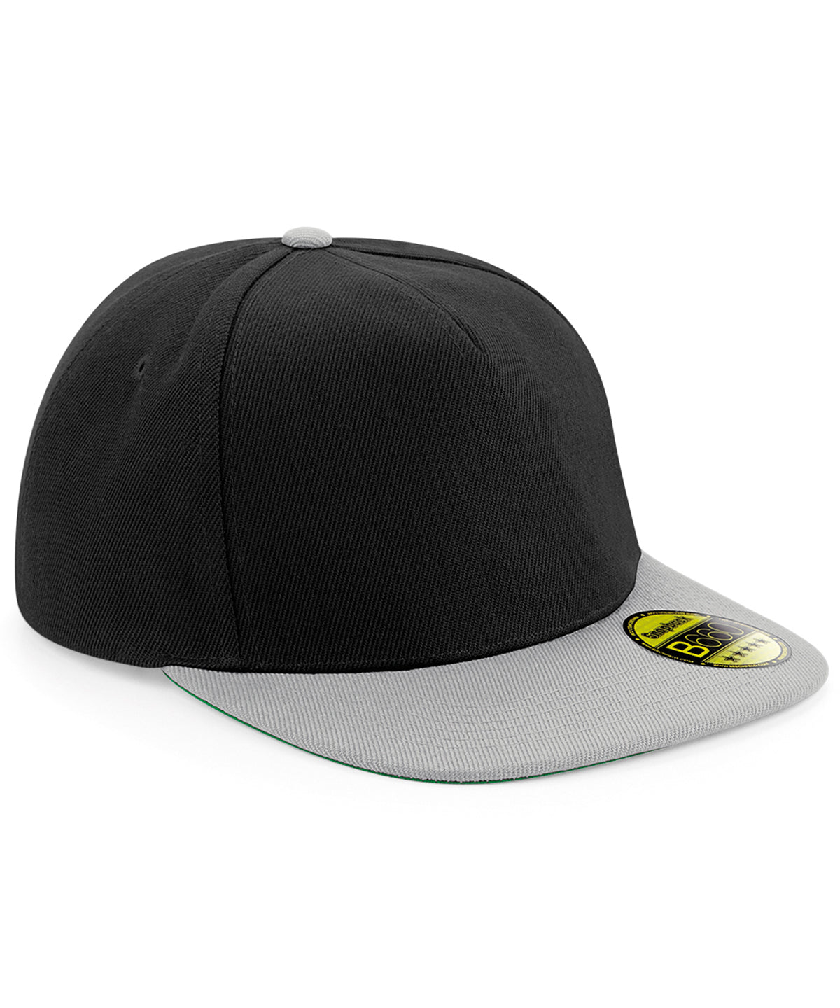 Original Flat Peak Snapback - B660 - Black Grey O S - Customisable Caps