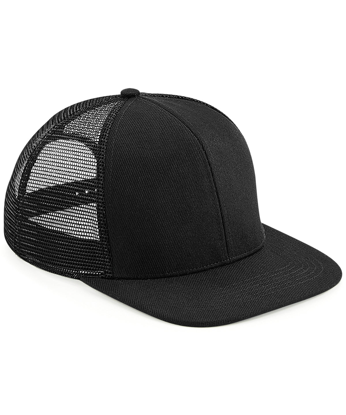 Original Flat Peak Trucker - B664 - Black Black O S - Customisable Caps