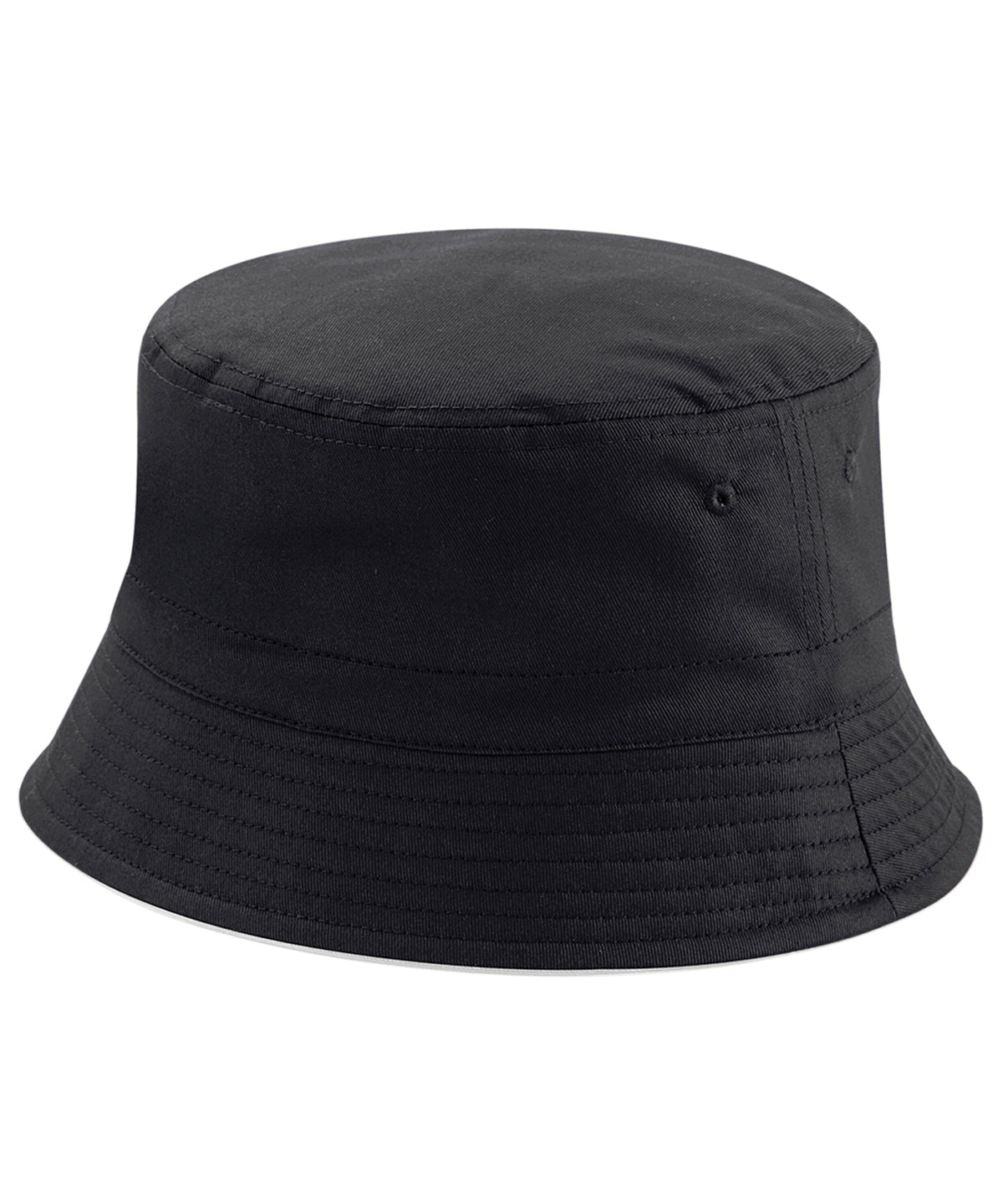 Reversible Bucket Hat - B686 - Black Light Grey - Customisable Hats