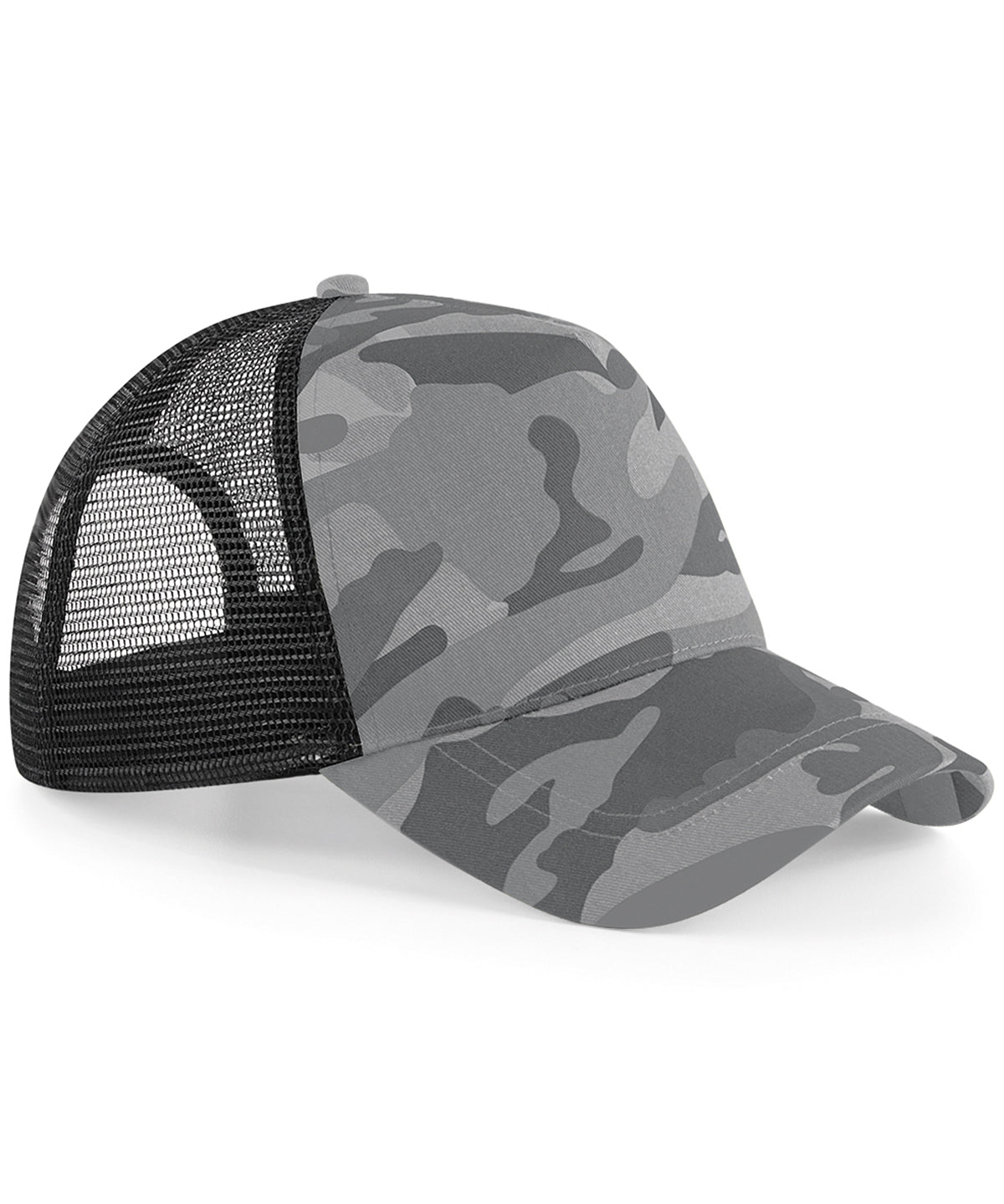 Camo Snapback Trucker - B694 - Arctic Camo O S - Customisable Caps