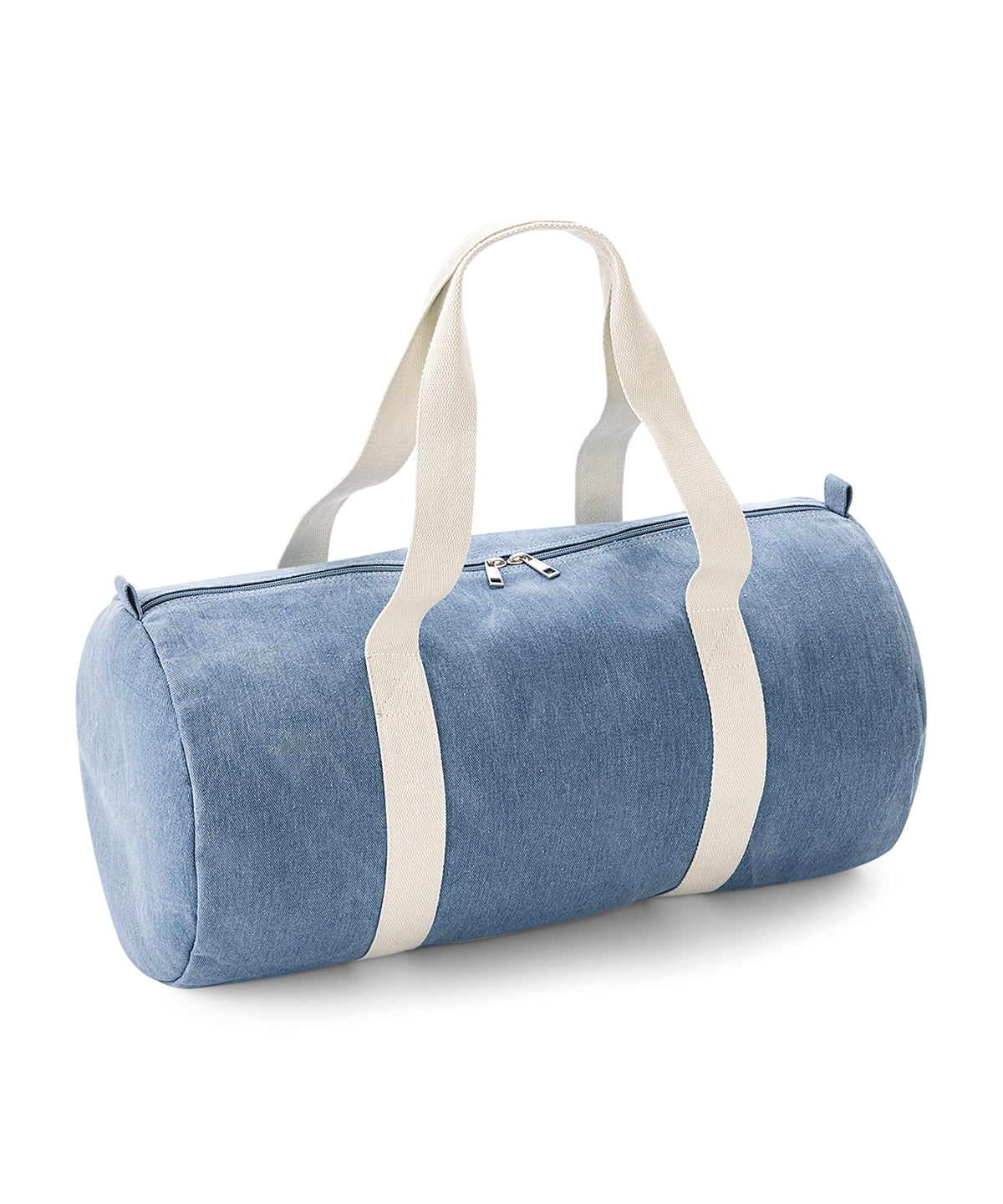 Denim Barrel Bag - BG646 - Light Denim O S - Customisable Bags