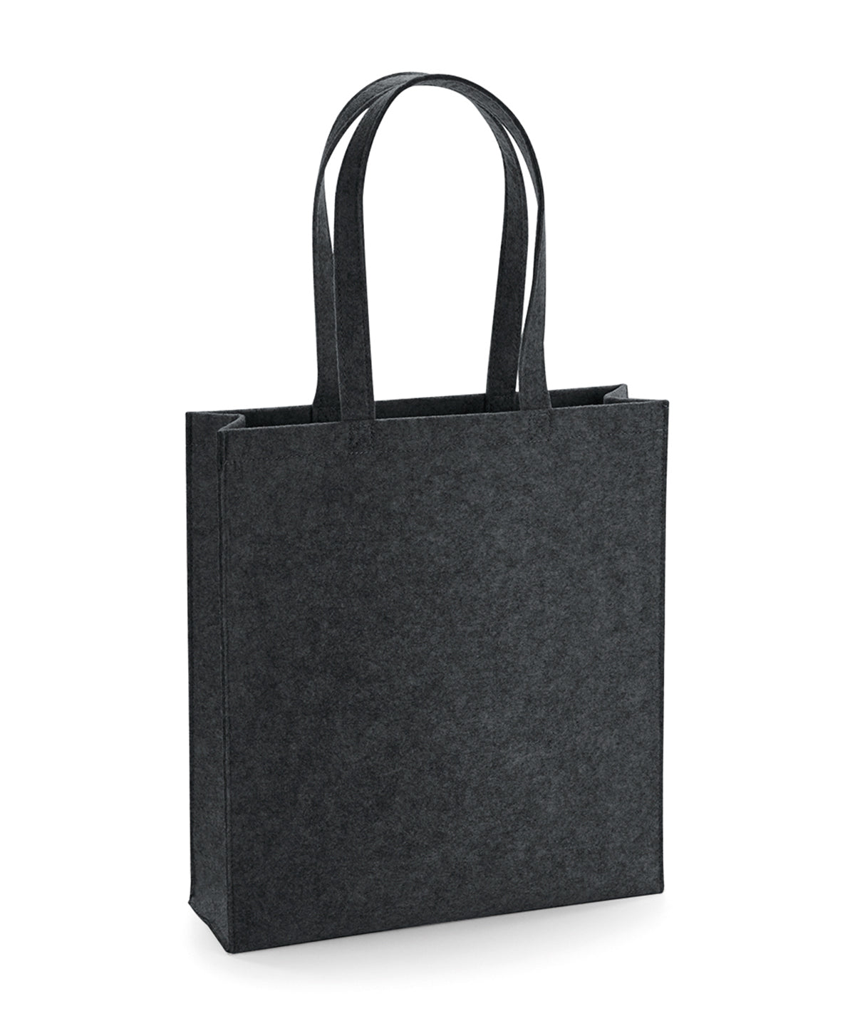 Felt Tote Bag - BG723 - Charcoal Melange O S - Customisable Bags